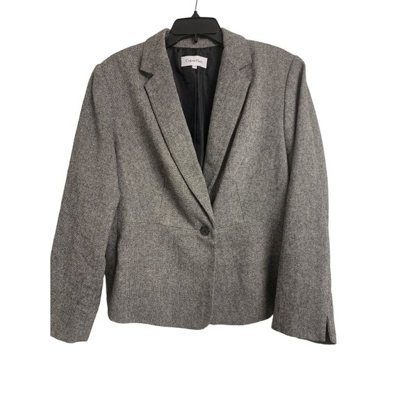 Calvin Klein Jackets & Blazers - Calvin Klein Gray Tweed Blazer
